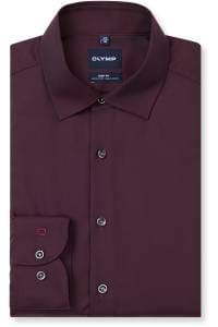OLYMP Level Five Body Fit Hemd bordeaux, Faux-uni