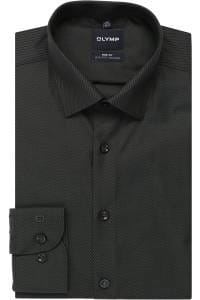 OLYMP Level Five Body Fit Hemd graugrün, Faux-uni