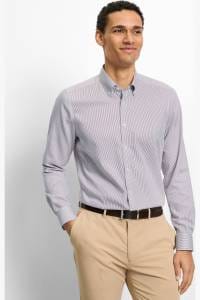 OLYMP Level Five Body Fit Hemd rot, Gestreift