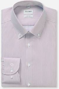 OLYMP Level Five Body Fit Hemd rot, Gestreift