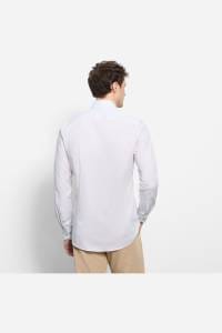 OLYMP Level Five Body Fit Hemd weiss/oliv, Gestreift