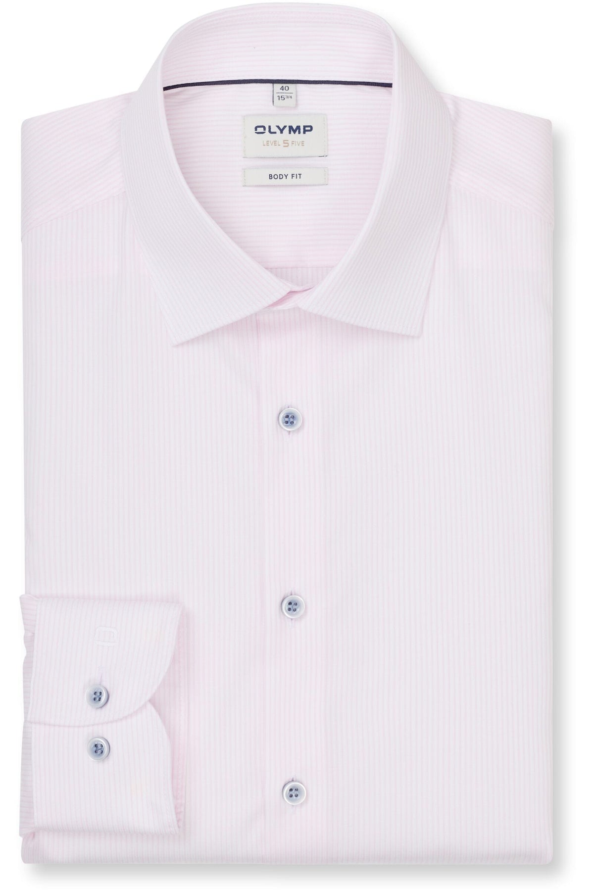 OLYMP Level Five Body Fit Hemd pink, Gestreift