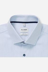 OLYMP Level Five Performance Climate Control Body Fit Hemd bleu, Faux-uni