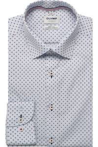 OLYMP Level Five Body Fit Hemd bleu, Bedruckt