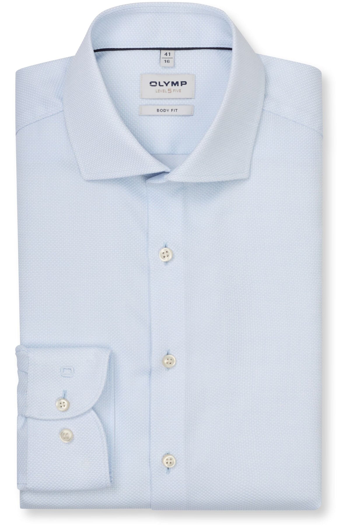 OLYMP Level Five Body Fit Hemd hellblau, Faux-uni