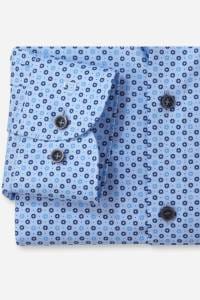 OLYMP Level Five Body Fit Hemd bleu, Bedruckt