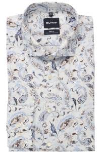OLYMP Level Five Body Fit Hemd bleu, Bedruckt