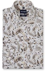 OLYMP Level Five Body Fit Hemd beige, Paisley