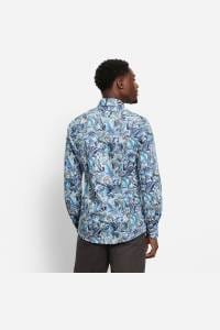 OLYMP Level Five Body Fit Hemd bleu, Bedruckt