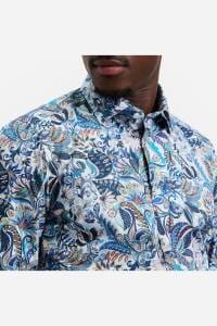 OLYMP Level Five Body Fit Hemd bleu, Bedruckt
