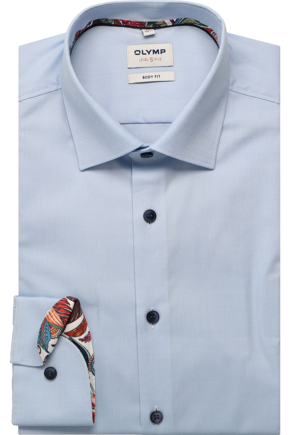 OLYMP Level Five Body Fit Hemd bleu, Faux-uni