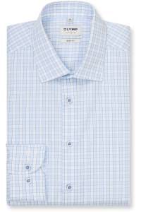 OLYMP Level Five Body Fit Hemd bleu, Kariert