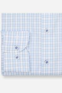 OLYMP Level Five Body Fit Hemd bleu, Kariert