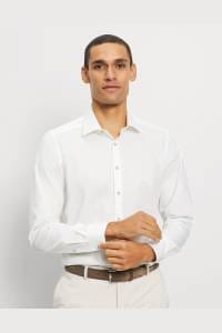 OLYMP Level Five Body Fit Hemd hellbeige, Einfarbig