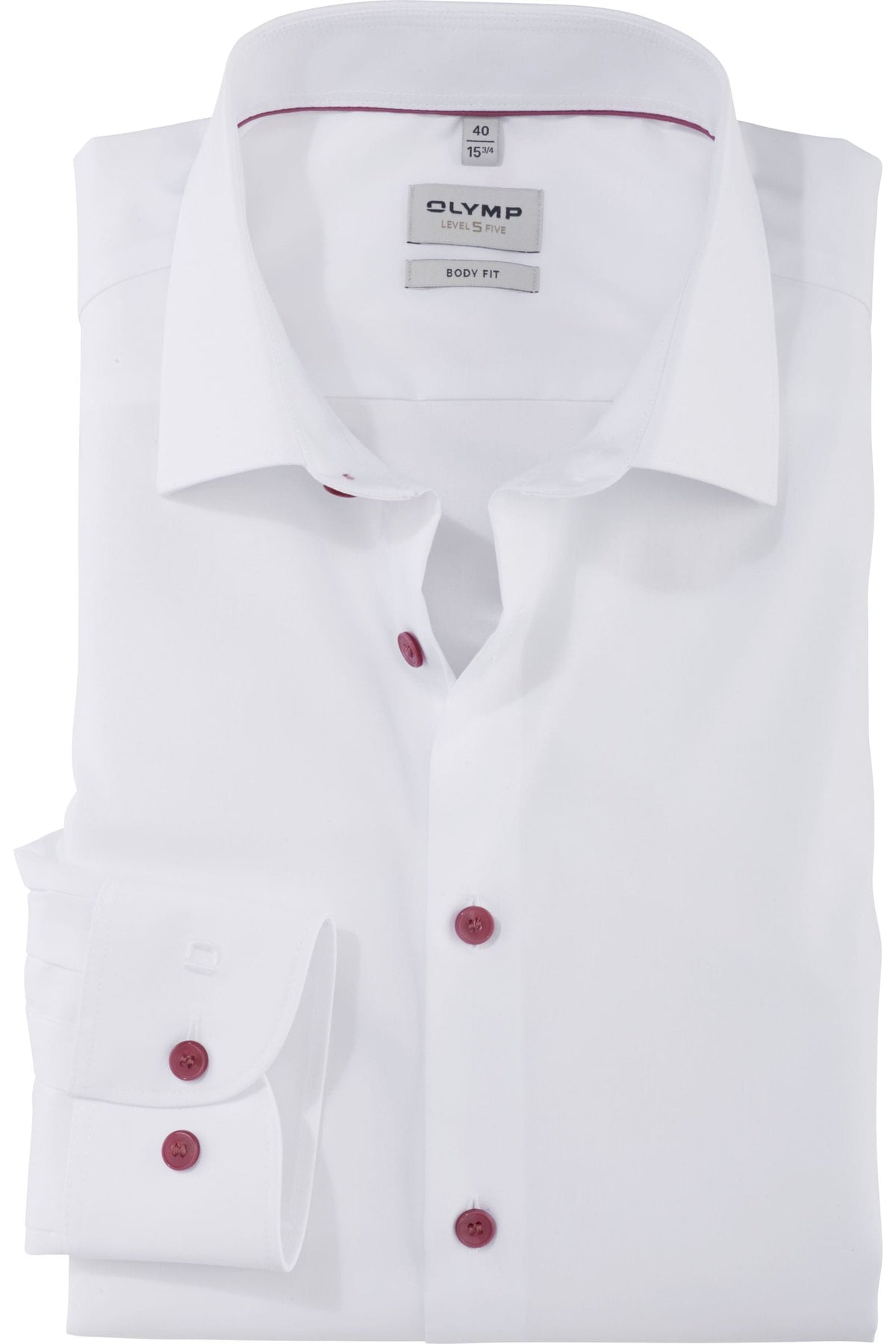 OLYMP Level Five Body Fit Hemd mauve, Einfarbig