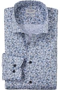 OLYMP Level Five Body Fit Hemd bleu, Bedruckt