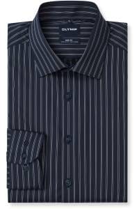 OLYMP Level Five Body Fit Hemd marine, Gestreift