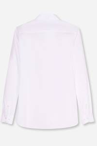 OLYMP Level Five Garment Washed Body Fit Hemd weiss, Einfarbig