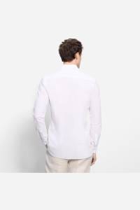 OLYMP Level Five Garment Washed Body Fit Hemd weiss, Einfarbig