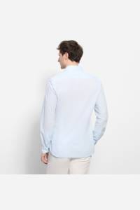 OLYMP Level Five Garment Washed Body Fit Hemd hellblau, Einfarbig