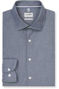 OLYMP Level Five Garment Washed Body Fit Hemd marine, Gestreift