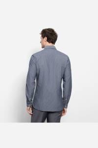 OLYMP Level Five Garment Washed Body Fit Hemd marine, Gestreift