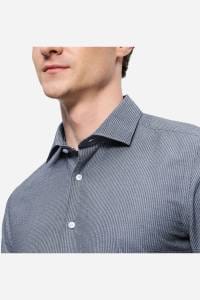 OLYMP Level Five Garment Washed Body Fit Hemd marine, Gestreift
