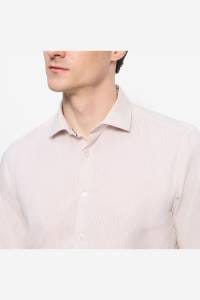 OLYMP Level Five Garment Washed Body Fit Hemd beige, Einfarbig