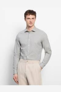 OLYMP Level Five Garment Washed Body Fit Hemd grün, Gestreift