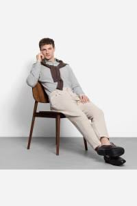 OLYMP Level Five Garment Washed Body Fit Hemd grün, Gestreift