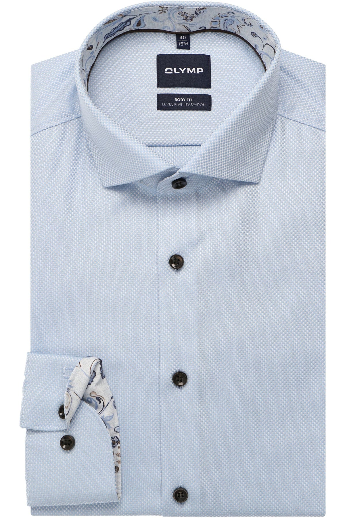 OLYMP Level Five Body Fit Hemd bleu, Faux-uni
