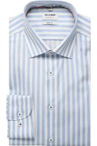OLYMP Level Five Body Fit Hemd bleu, Gestreift