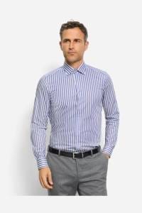 OLYMP Level Five Body Fit Hemd viola, Gestreift