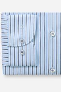 OLYMP Level Five Body Fit Hemd bleu, Gestreift