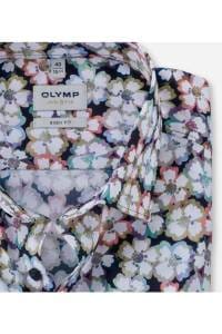 OLYMP Level Five Body Fit Hemd koralle, Blumen