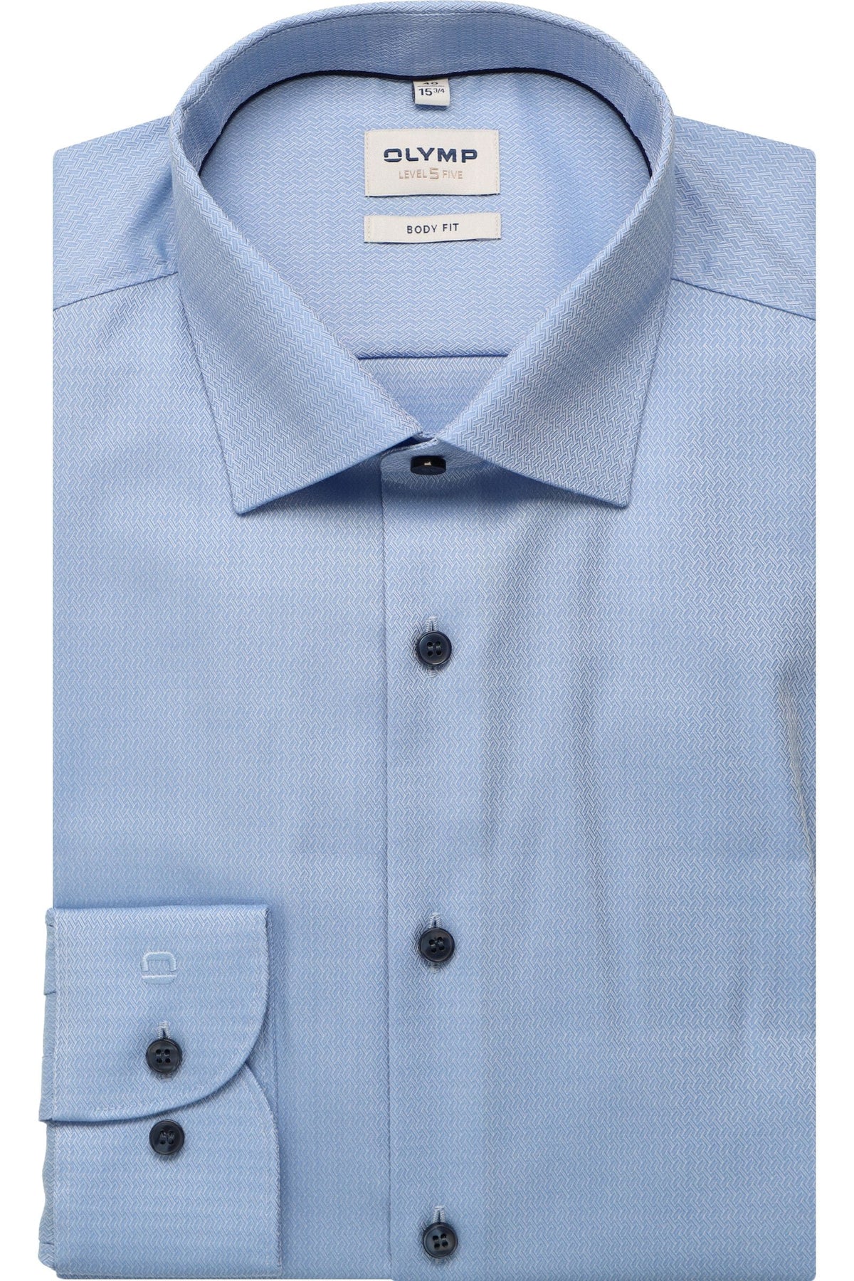 OLYMP Level Five Body Fit Hemd bleu, Faux-uni