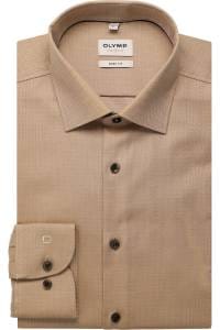 OLYMP Level Five Body Fit Hemd caramel, Faux-uni