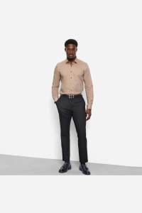 OLYMP Level Five Body Fit Hemd caramel, Faux-uni