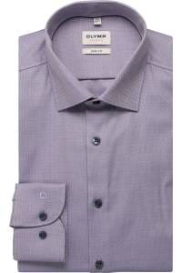 OLYMP Level Five Body Fit Hemd viola, Faux-uni