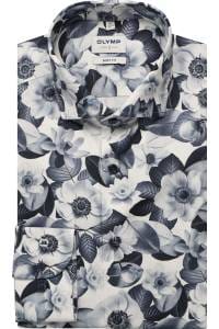 OLYMP Level Five Body Fit Hemd bleu, Bedruckt