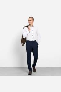 OLYMP Level Five Body Fit Hemd blau, Einfarbig