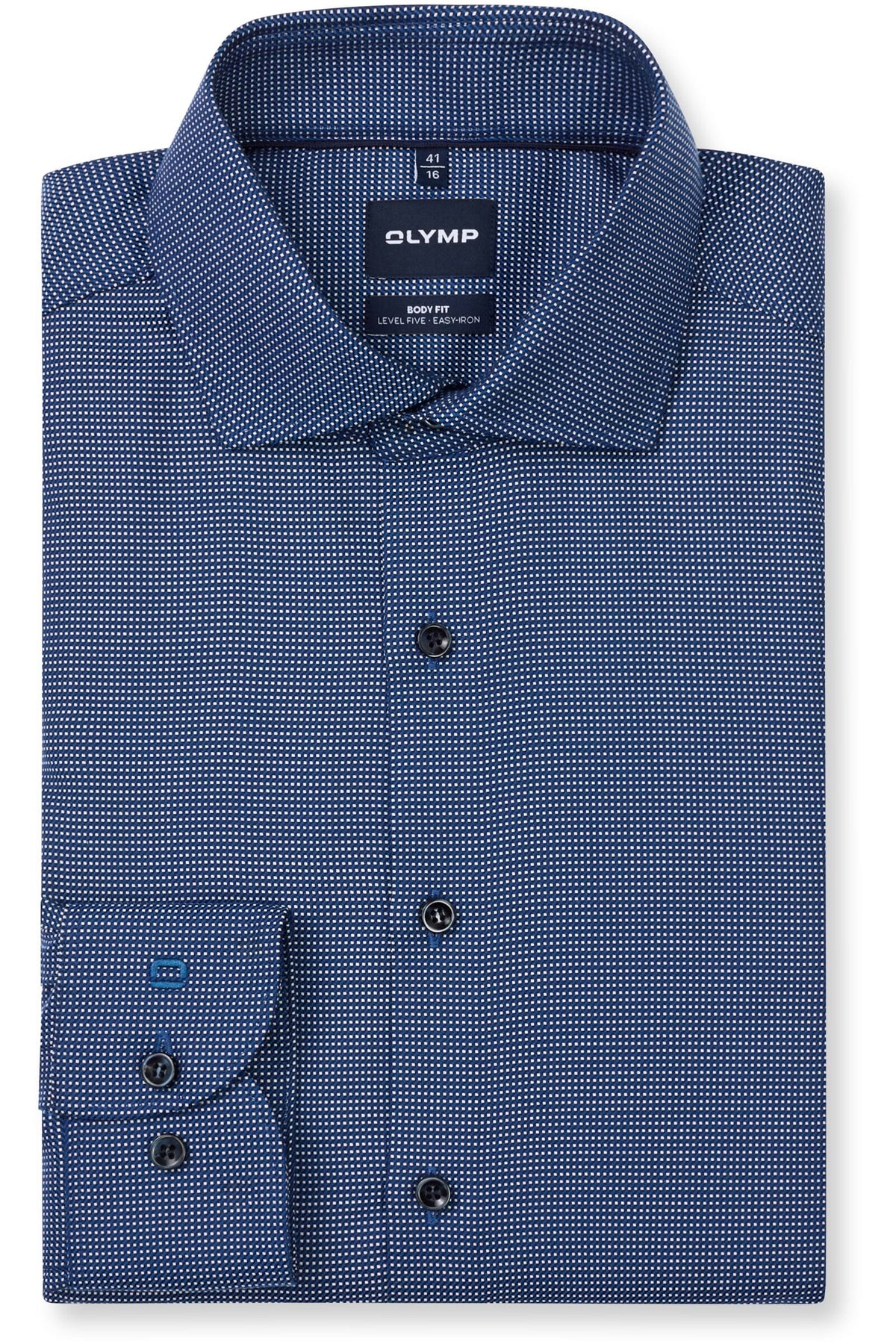 OLYMP Level Five Body Fit Hemd marine, Faux-uni