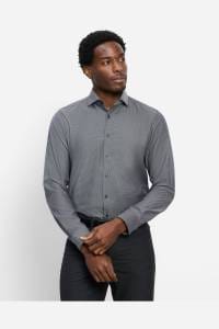 OLYMP Level Five Body Fit Hemd anthrazit, Faux-uni