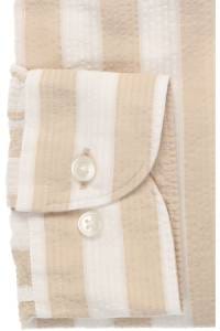 OLYMP Level Five Garment Washed Body Fit Hemd natur, Gestreift
