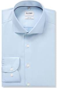 OLYMP Level Five Body Fit Hemd blau, Einfarbig
