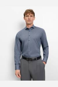 OLYMP Level Five Body Fit Hemd marine, Bedruckt
