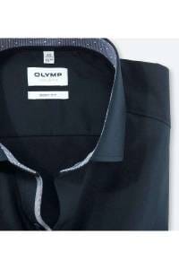 OLYMP Level Five Body Fit Hemd dunkelblau, Einfarbig