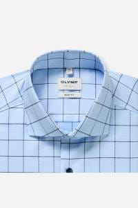OLYMP Level Five Body Fit Hemd bleu, Kariert