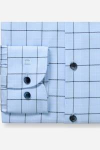 OLYMP Level Five Body Fit Hemd bleu, Kariert