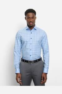 OLYMP Level Five Body Fit Hemd bleu, Kariert